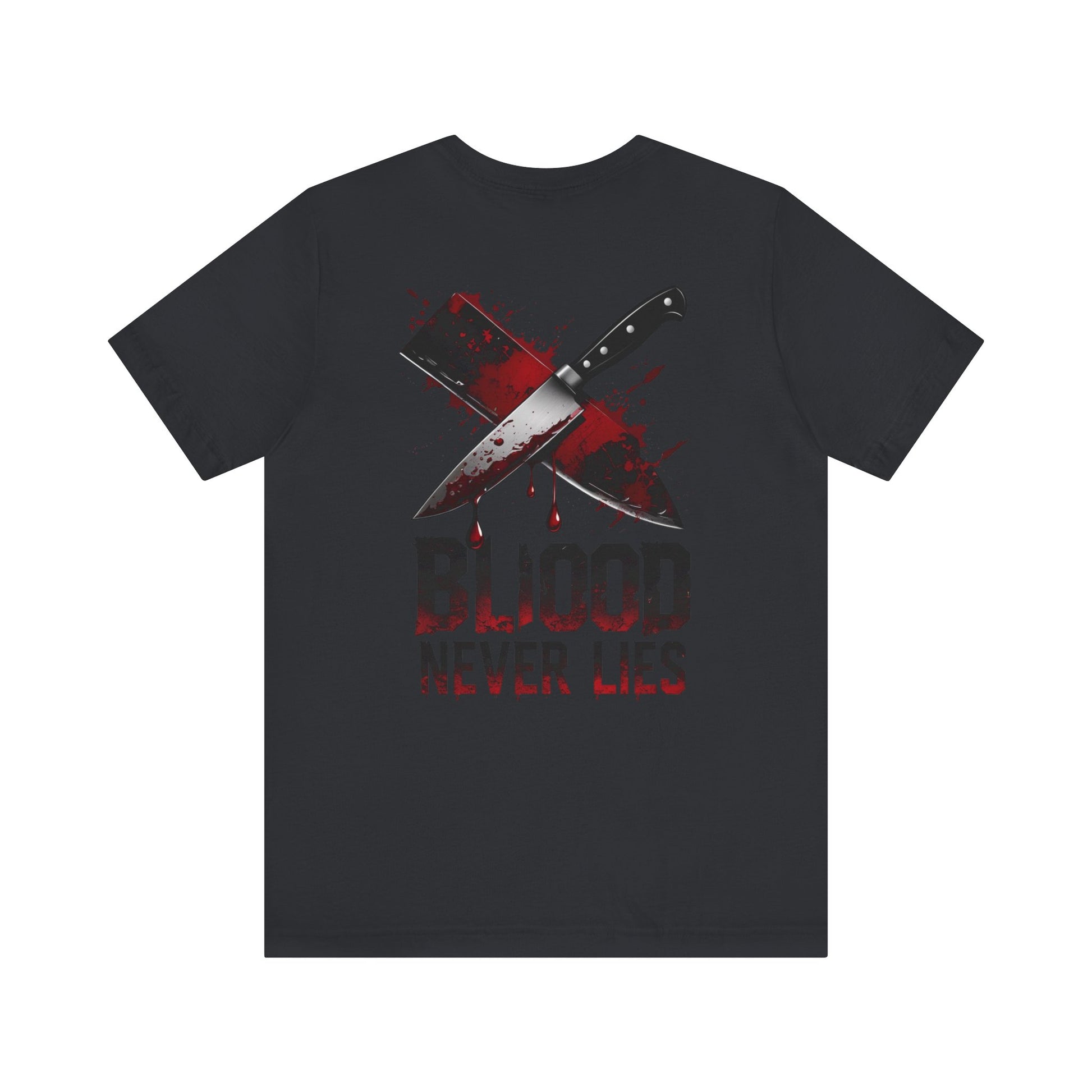 Chilling Horror Graphic Tee | Born in Blood | Unisex T-Shirt for Halloween, Horror Fans, Gifts, Casual Wear, Statement Apparel