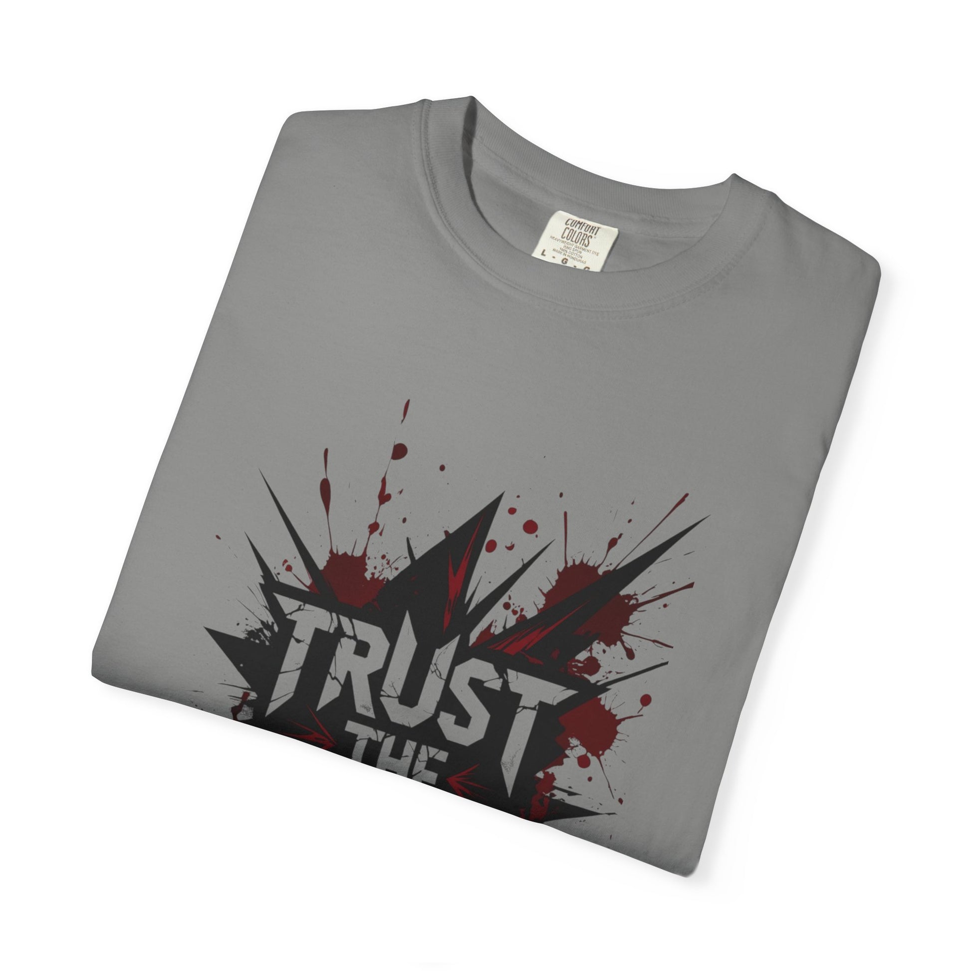 "Trust The Dark Graphic T-Shirt – Blood Splatter, Streetwear, Thriller Inspired