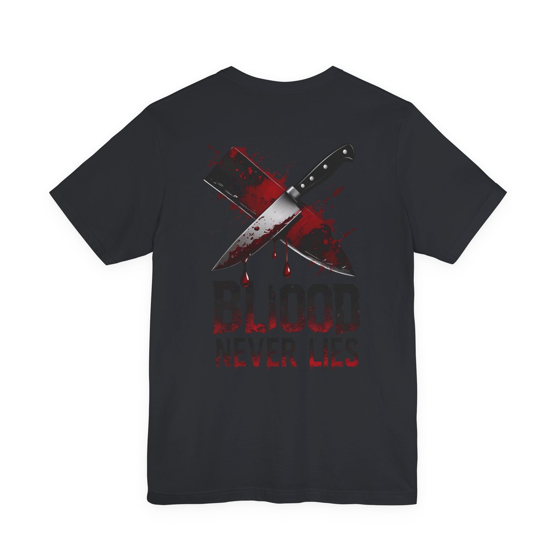 Chilling Horror Graphic Tee | Born in Blood | Unisex T-Shirt for Halloween, Horror Fans, Gifts, Casual Wear, Statement Apparel