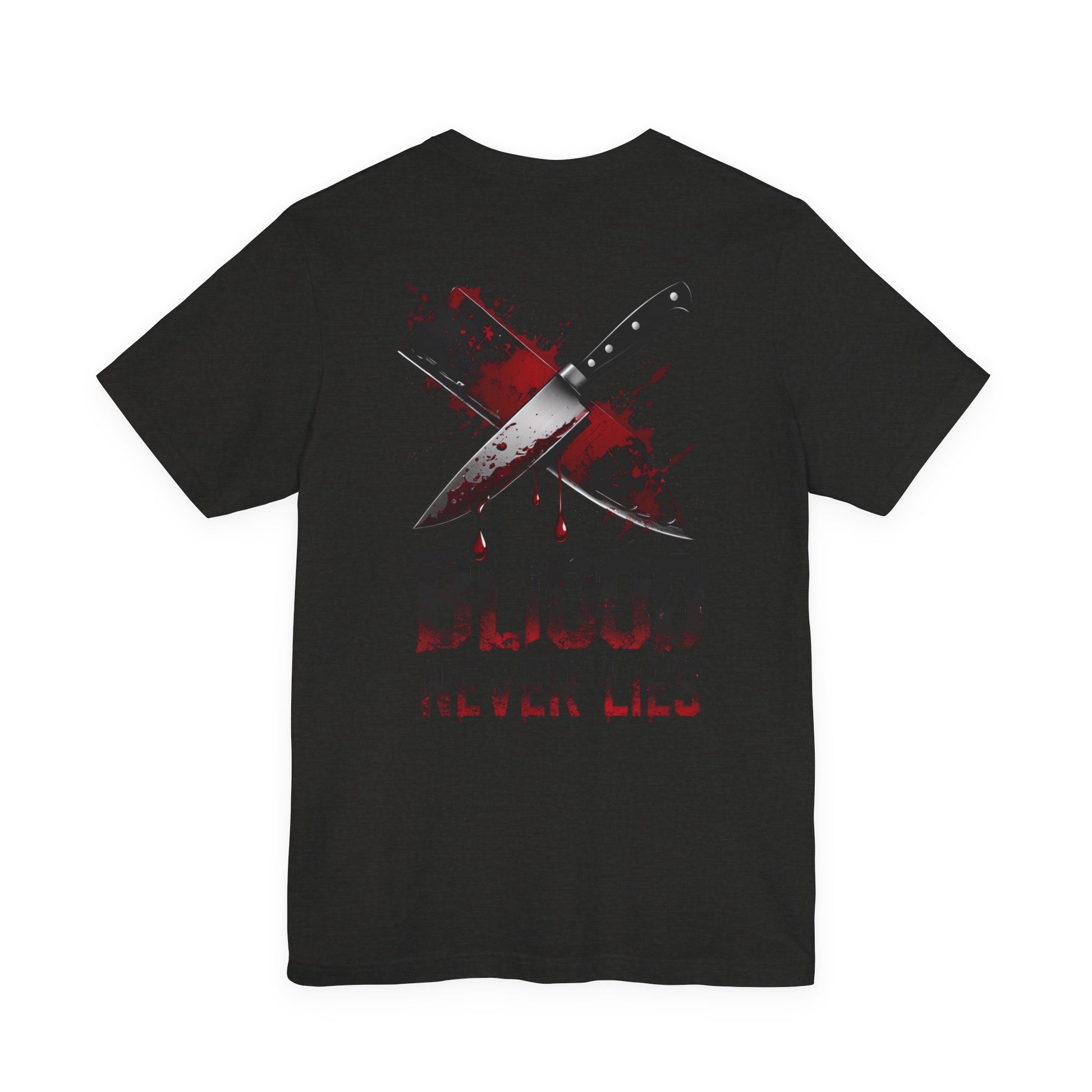 Chilling Horror Graphic Tee | Born in Blood | Unisex T-Shirt for Halloween, Horror Fans, Gifts, Casual Wear, Statement Apparel