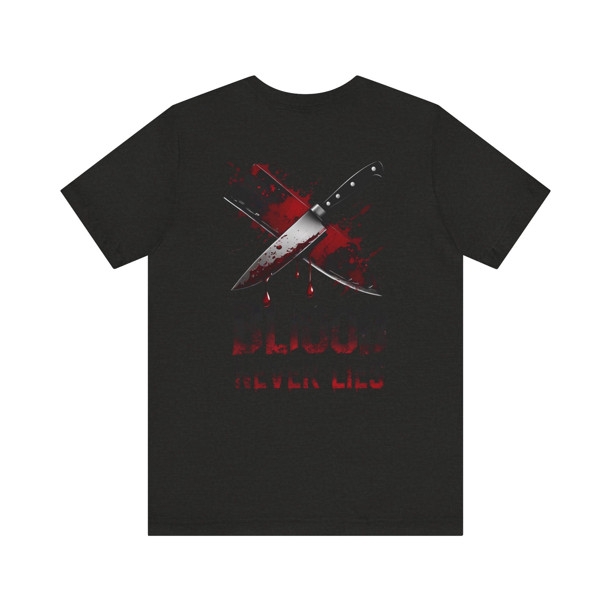 Chilling Horror Graphic Tee | Born in Blood | Unisex T-Shirt for Halloween, Horror Fans, Gifts, Casual Wear, Statement Apparel