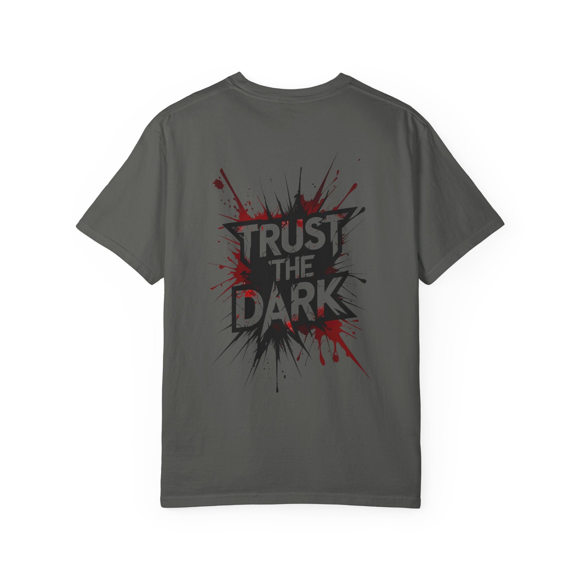 "Trust The Dark Graphic T-Shirt – Blood Splatter, Streetwear, Thriller Inspired