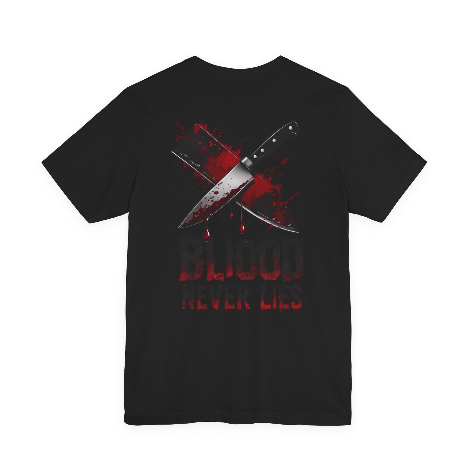 Chilling Horror Graphic Tee | Born in Blood | Unisex T-Shirt for Halloween, Horror Fans, Gifts, Casual Wear, Statement Apparel