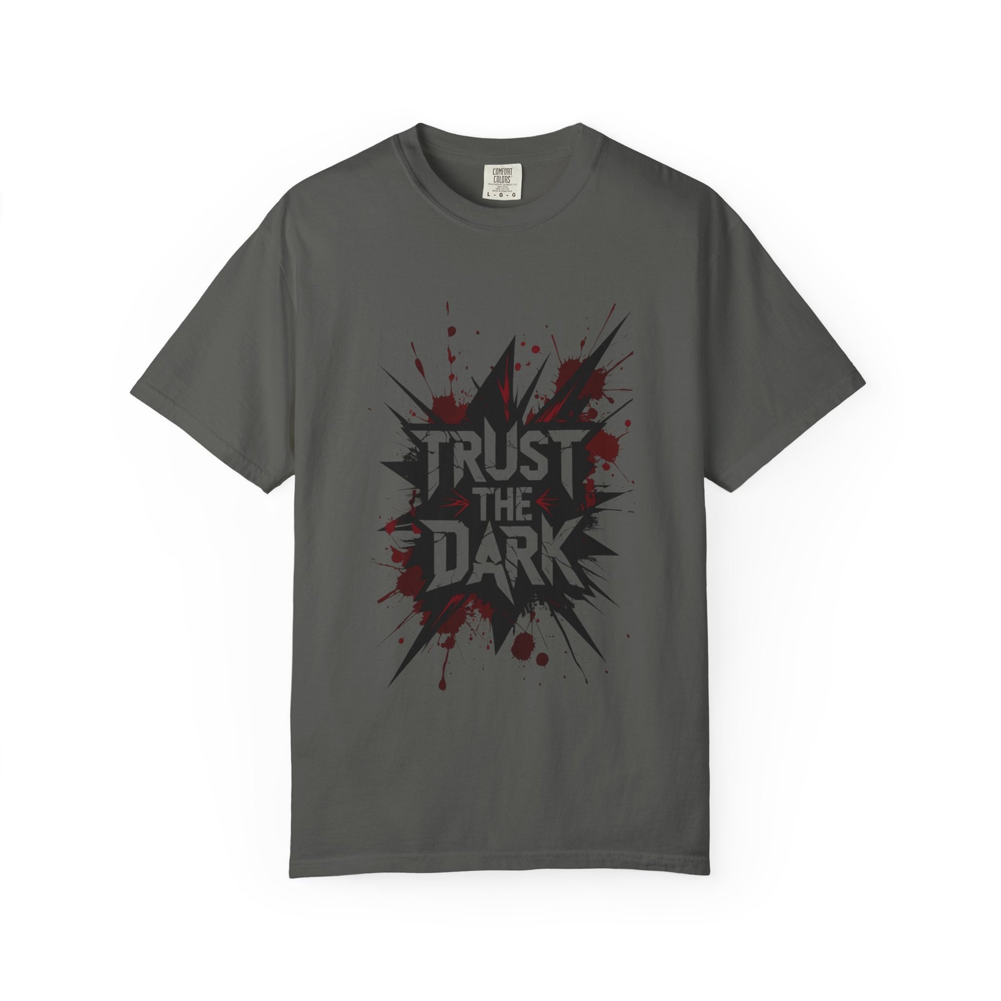 "Trust The Dark Graphic T-Shirt – Blood Splatter, Streetwear, Thriller Inspired