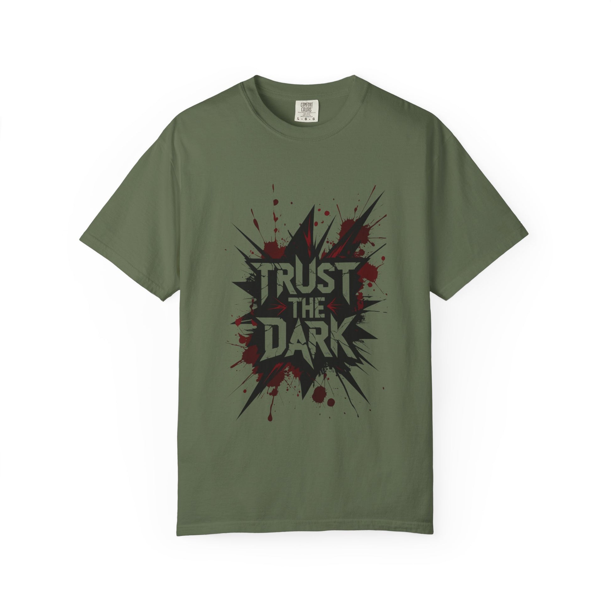 "Trust The Dark Graphic T-Shirt – Blood Splatter, Streetwear, Thriller Inspired