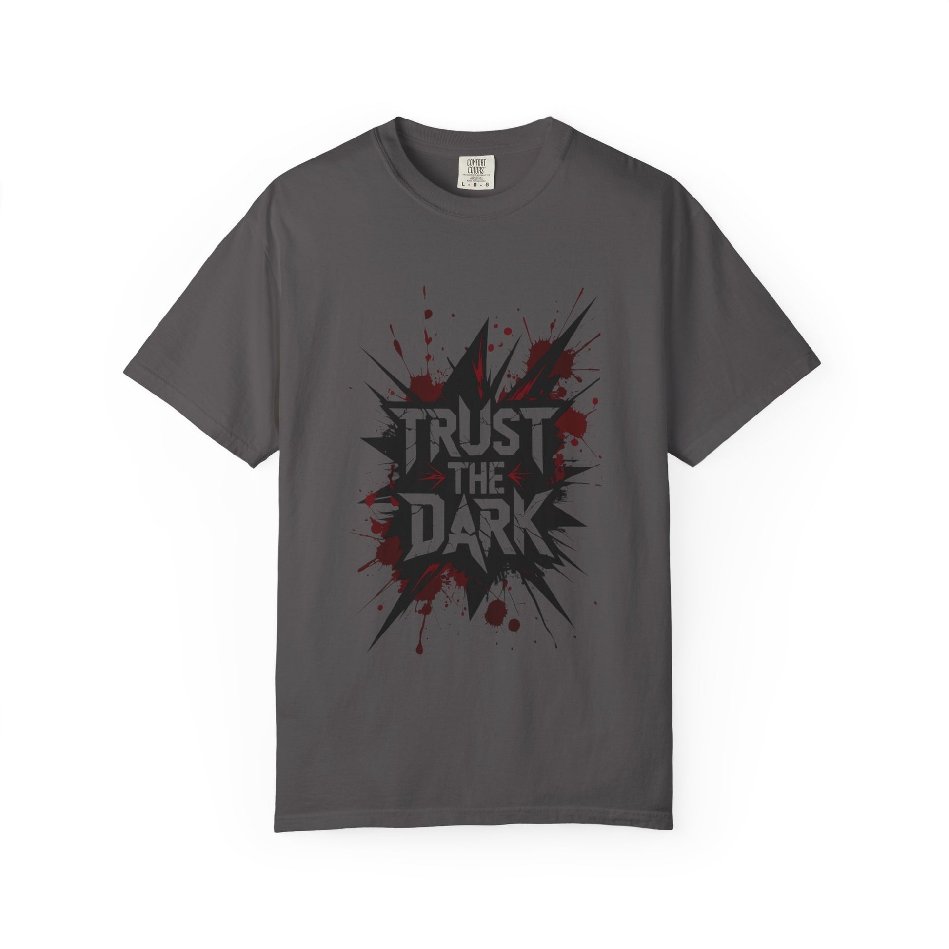 "Trust The Dark Graphic T-Shirt – Blood Splatter, Streetwear, Thriller Inspired