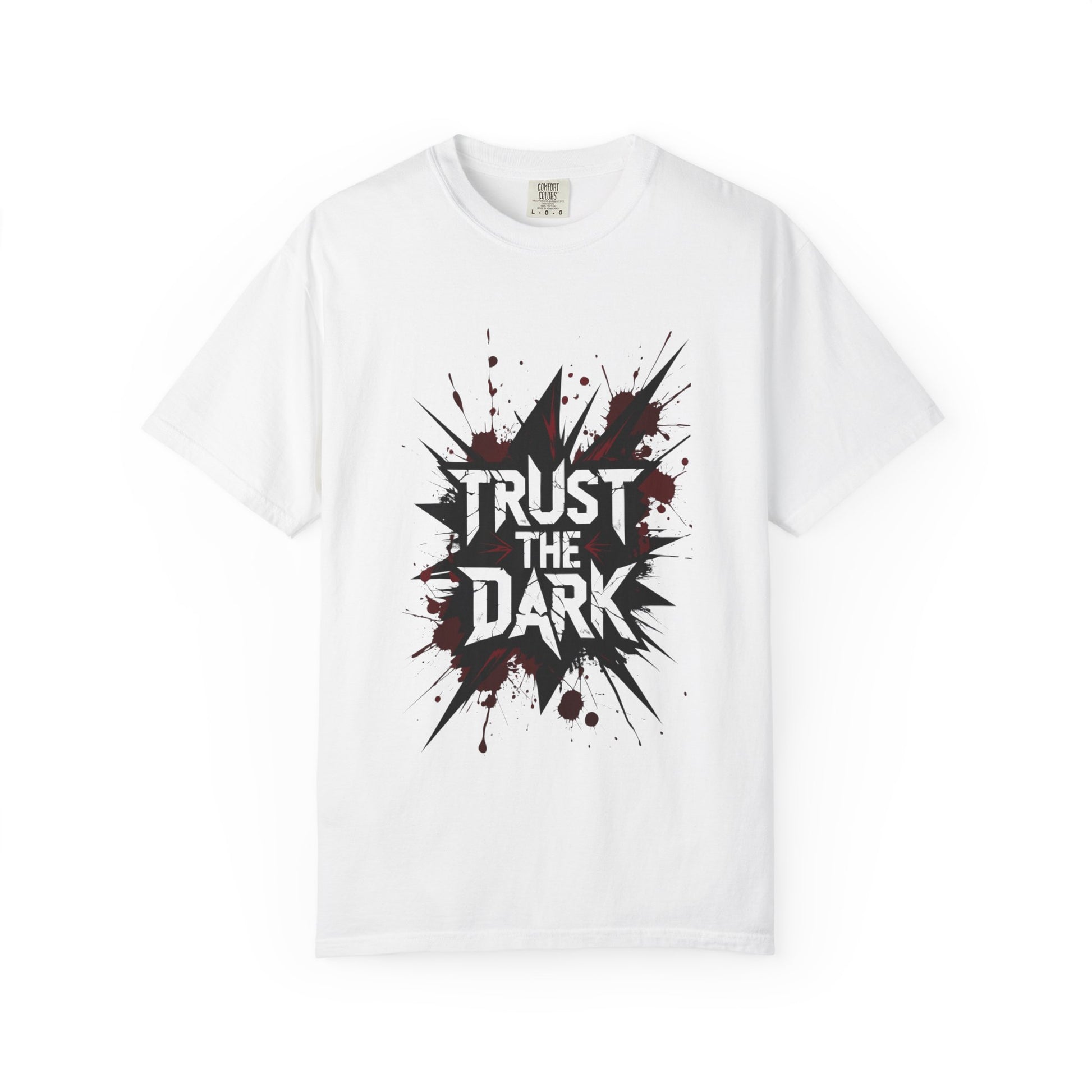 "Trust The Dark Graphic T-Shirt – Blood Splatter, Streetwear, Thriller Inspired