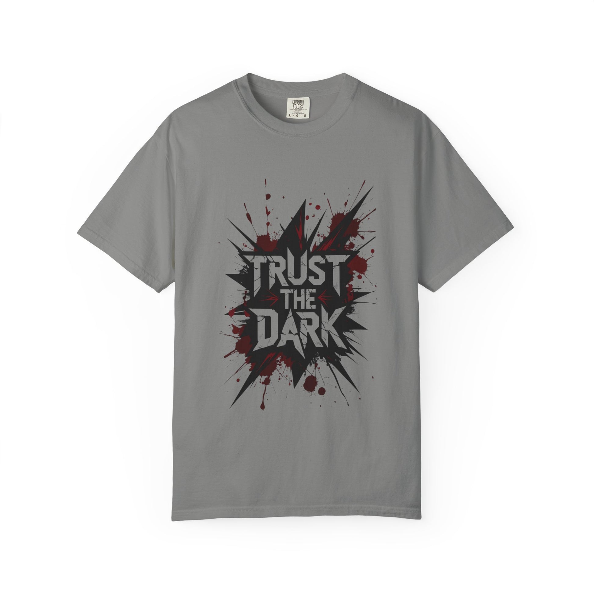 "Trust The Dark Graphic T-Shirt – Blood Splatter, Streetwear, Thriller Inspired