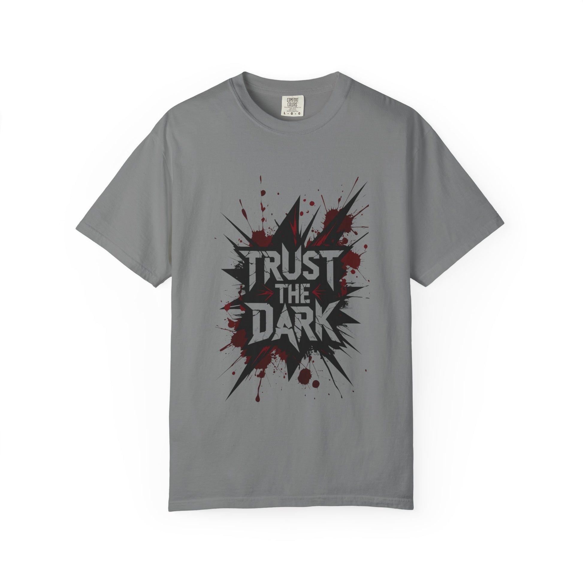 "Trust The Dark Graphic T-Shirt – Blood Splatter, Streetwear, Thriller Inspired