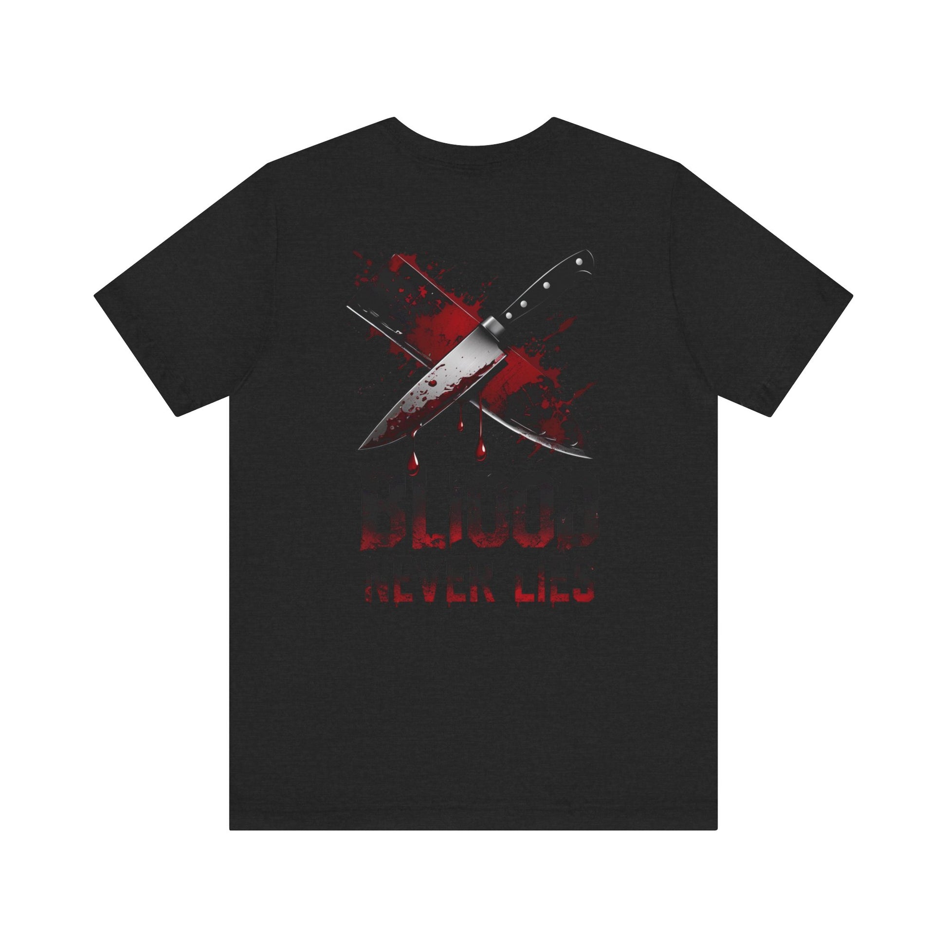 Chilling Horror Graphic Tee | Born in Blood | Unisex T-Shirt for Halloween, Horror Fans, Gifts, Casual Wear, Statement Apparel