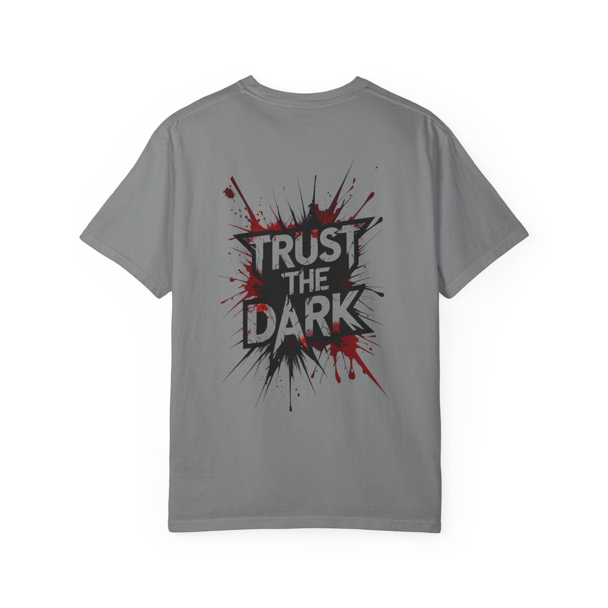 "Trust The Dark Graphic T-Shirt – Blood Splatter, Streetwear, Thriller Inspired