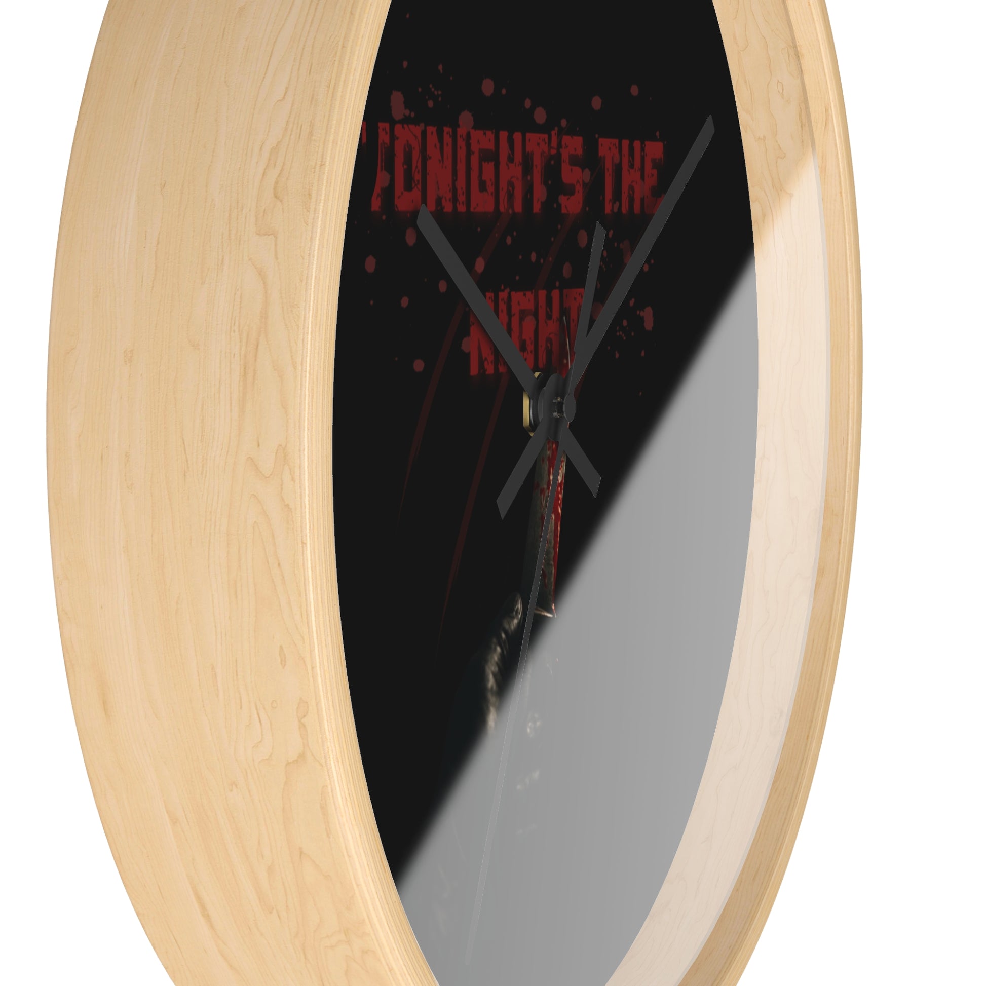 Tonight's The Night | Dark Aesthetic Blood Splatter Wall Clock