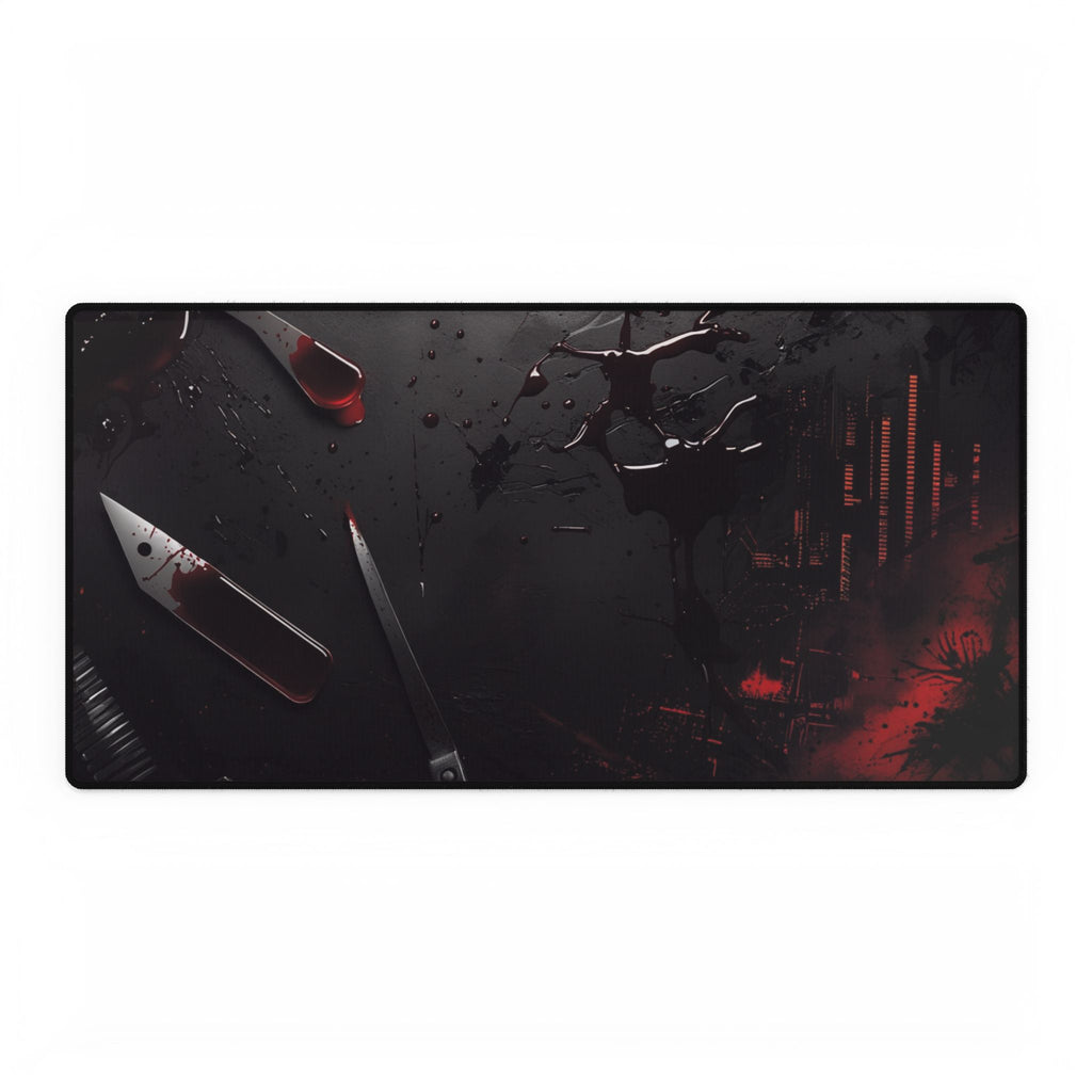Blood Splatter Mouse Pad – Forensic Crime Scene Edition | Dark Thriller Desk Mat