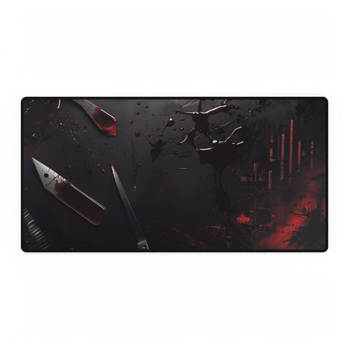 Blood Splatter Mouse Pad – Forensic Crime Scene Edition | Dark Thriller Desk Mat