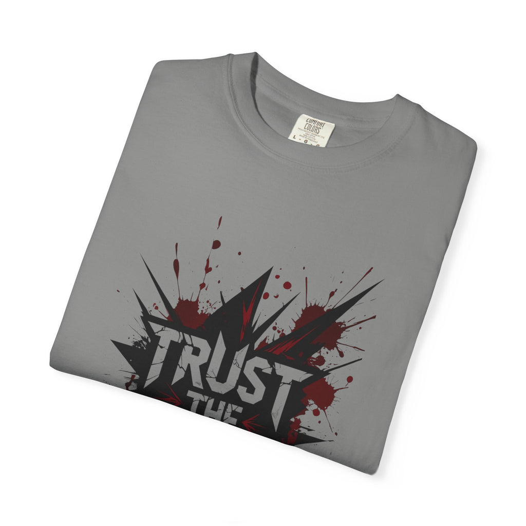 "Trust The Dark Graphic T-Shirt – Blood Splatter, Streetwear, Thriller Inspired
