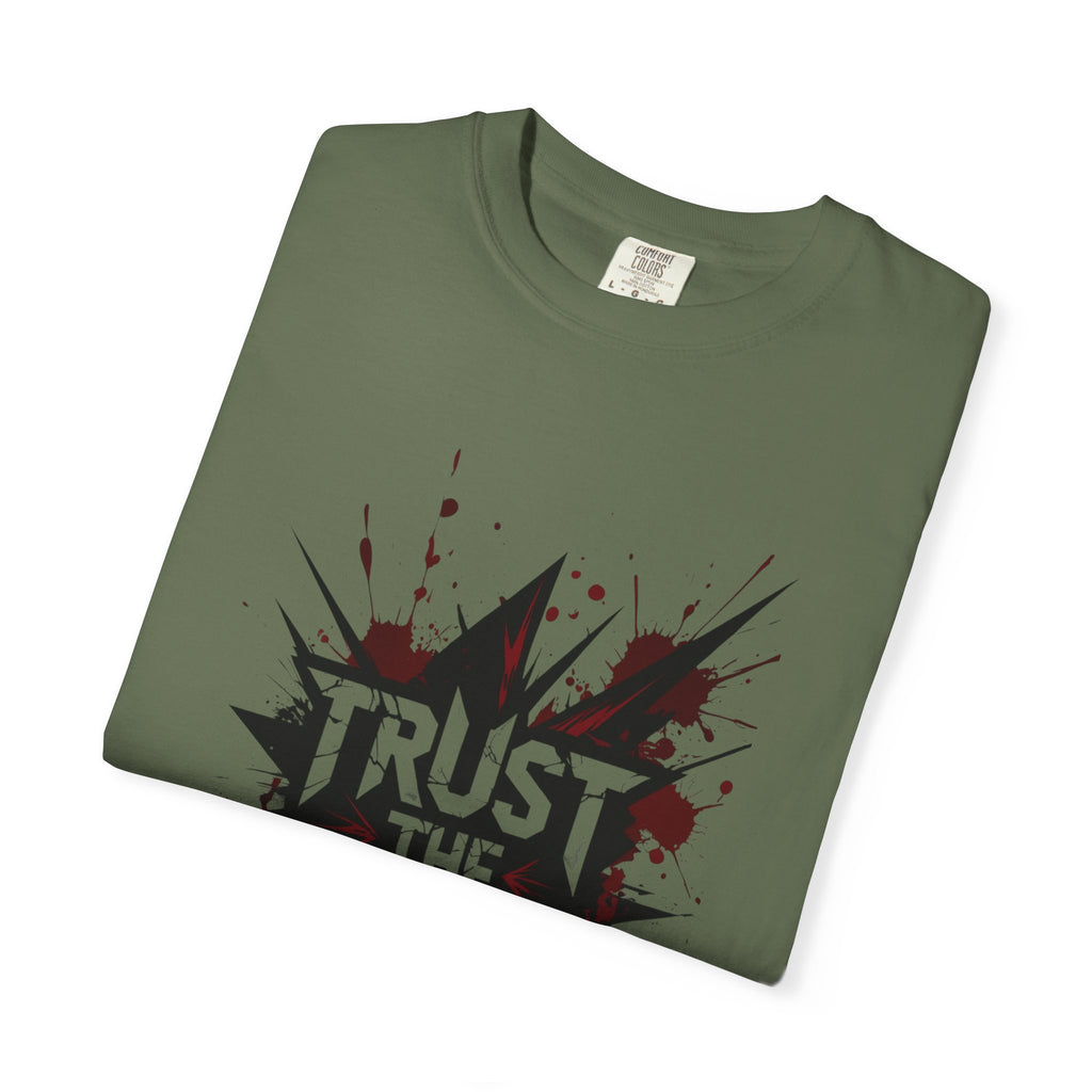 "Trust The Dark Graphic T-Shirt – Blood Splatter, Streetwear, Thriller Inspired