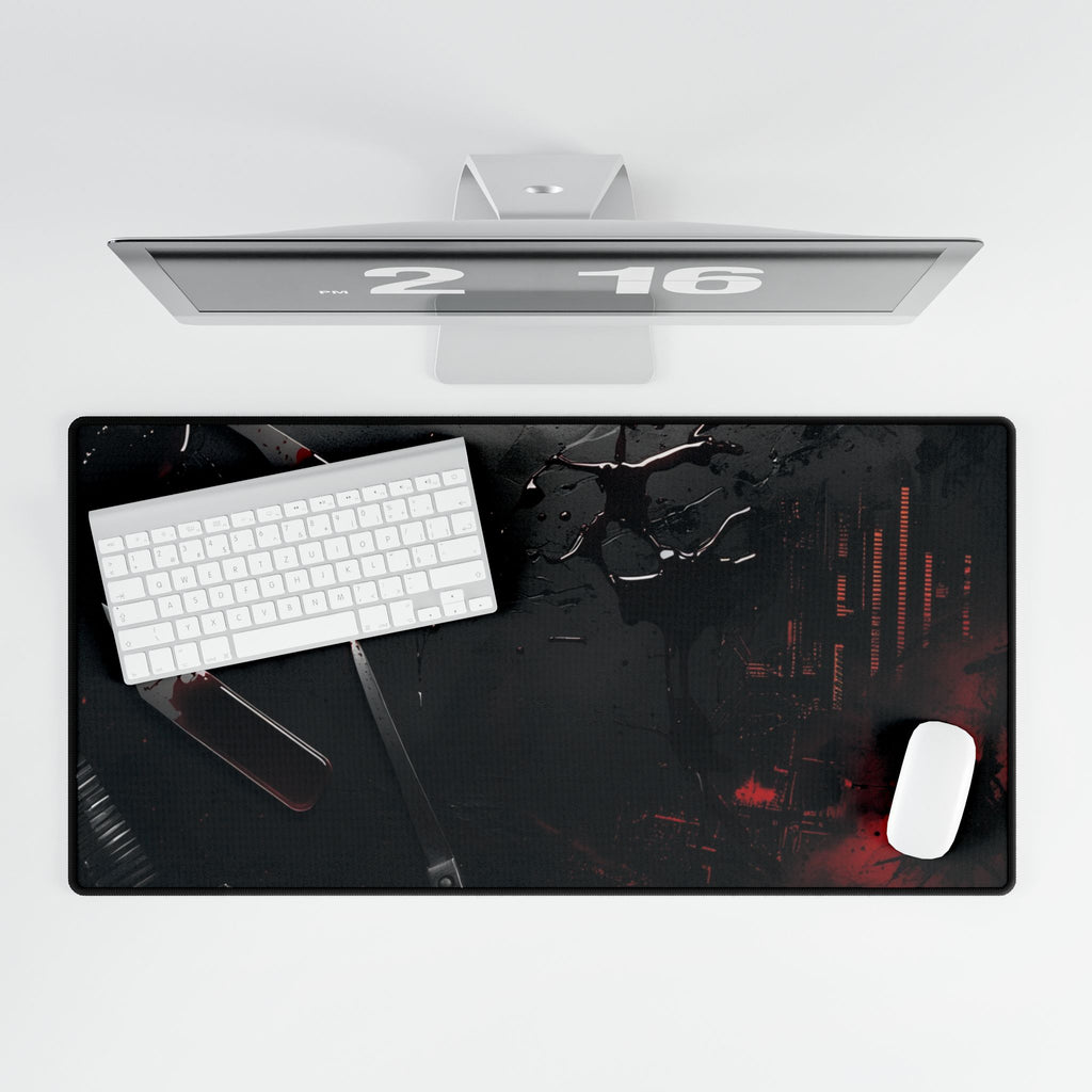 Blood Splatter Mouse Pad – Forensic Crime Scene Edition | Dark Thriller Desk Mat