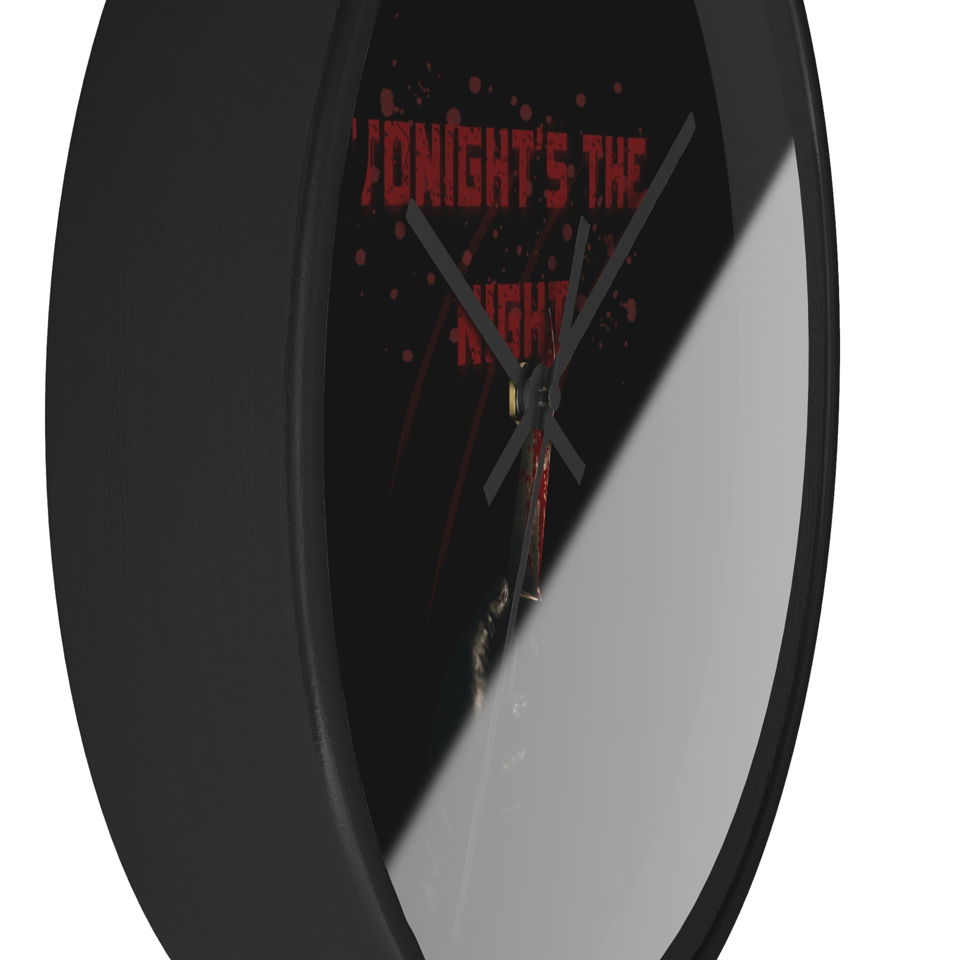 Tonight's The Night | Dark Aesthetic Blood Splatter Wall Clock