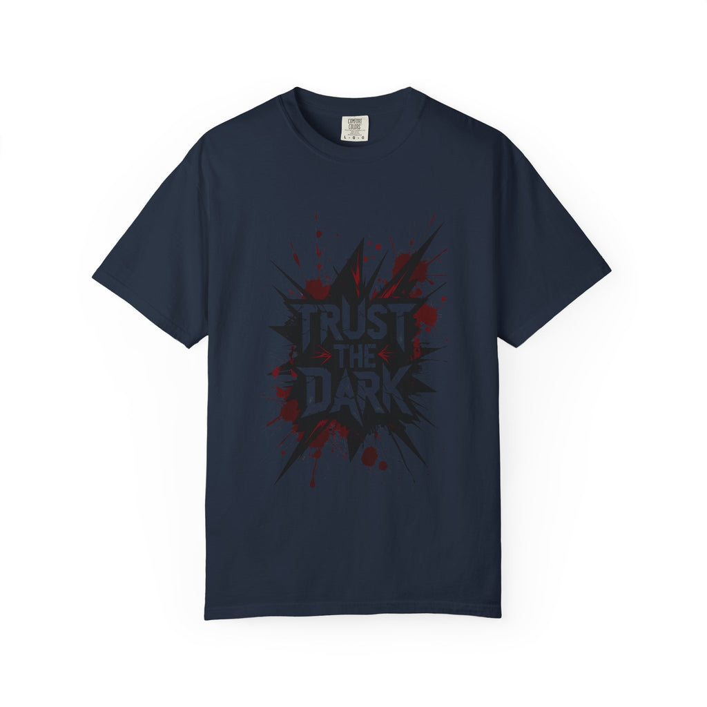 "Trust The Dark Graphic T-Shirt – Blood Splatter, Streetwear, Thriller Inspired