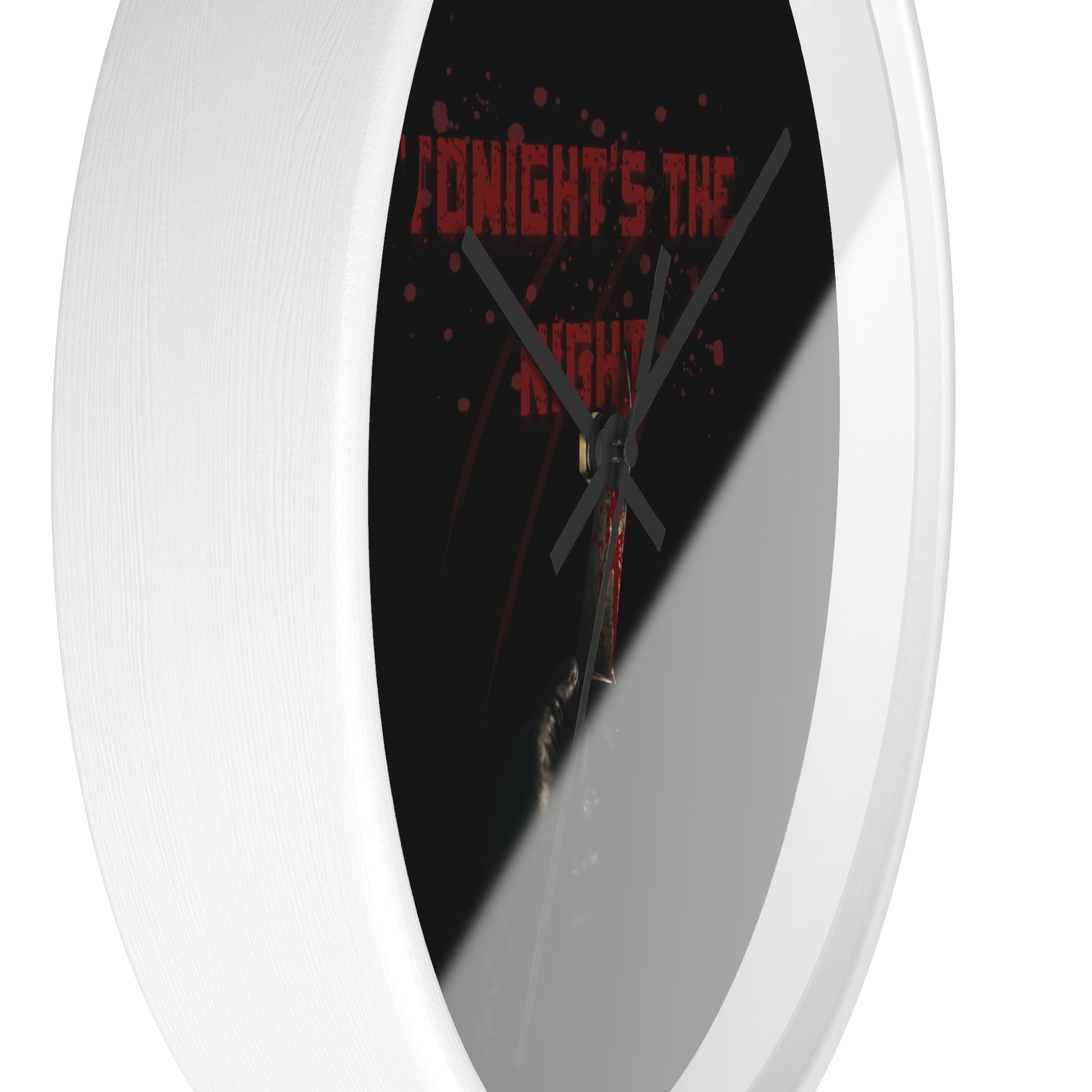 Tonight's The Night | Dark Aesthetic Blood Splatter Wall Clock