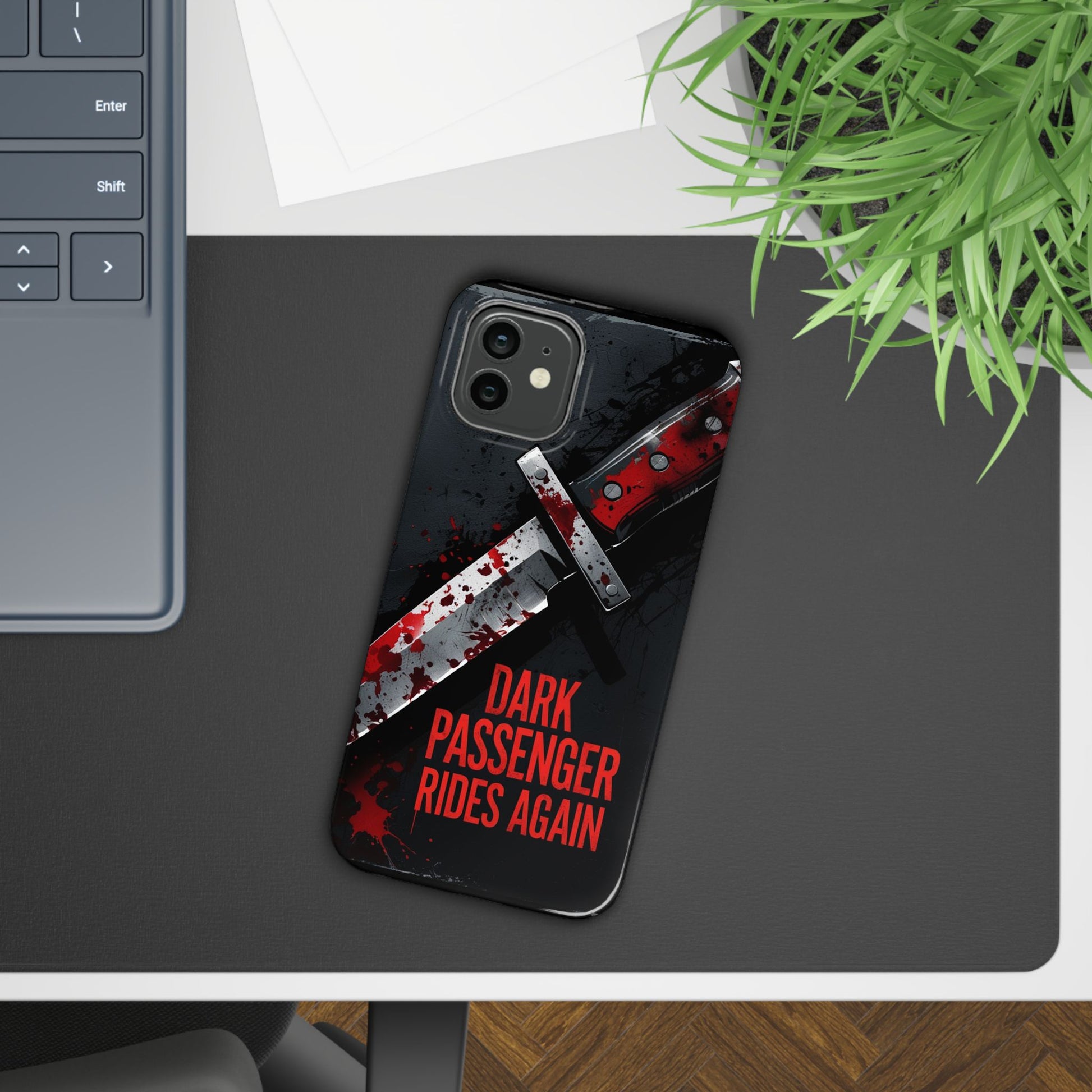 Dark Passenger Rides Again | Killer Instinct Blood Splatter Phone Case