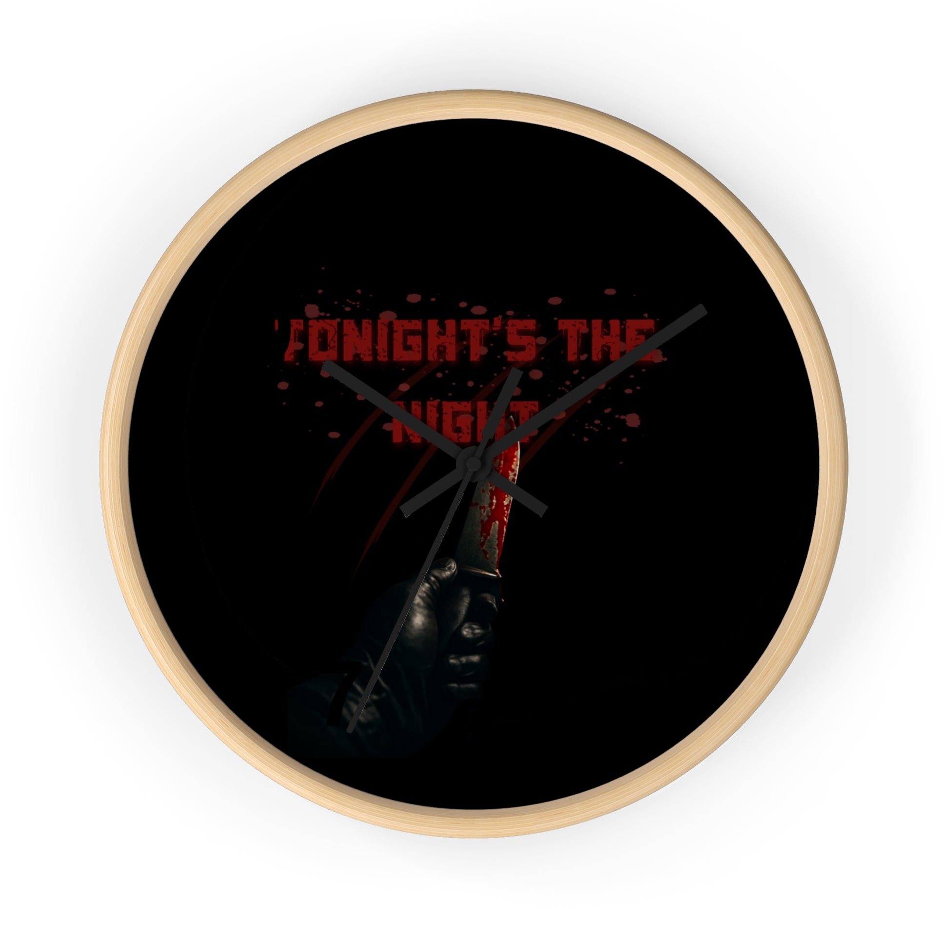 Tonight's The Night | Dark Aesthetic Blood Splatter Wall Clock