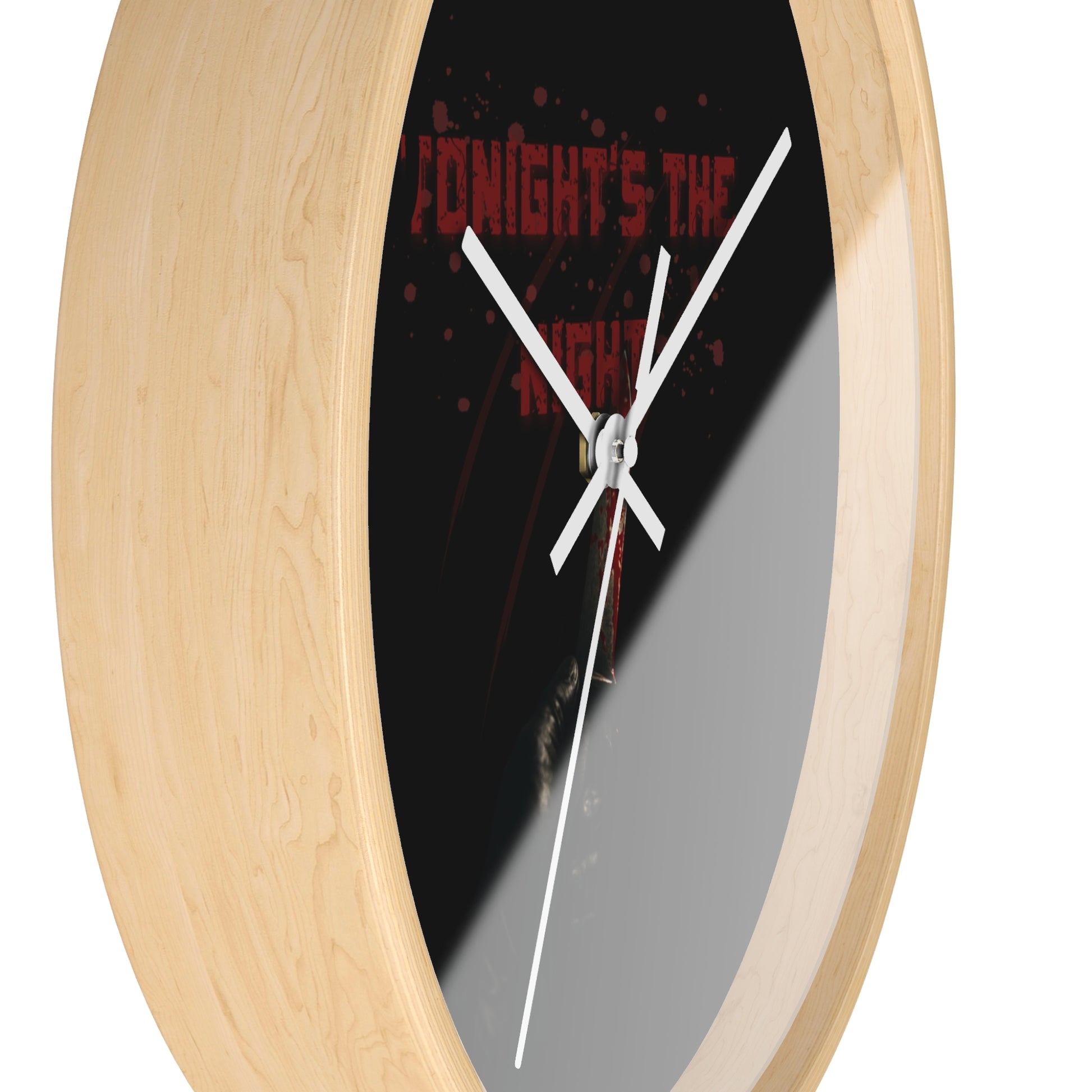 Tonight's The Night | Dark Aesthetic Blood Splatter Wall Clock