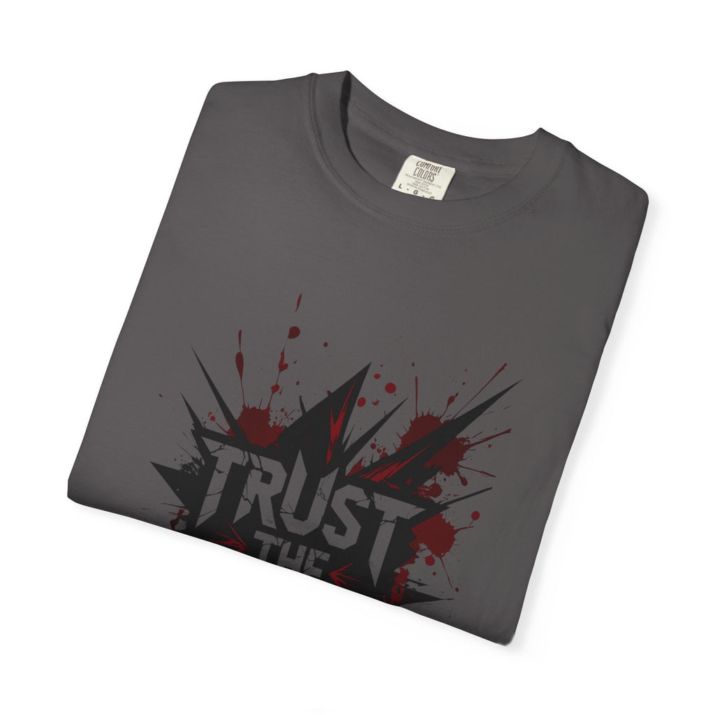 "Trust The Dark Graphic T-Shirt – Blood Splatter, Streetwear, Thriller Inspired