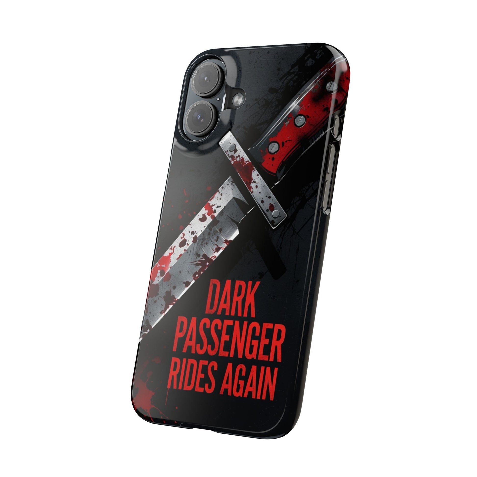 Dark Passenger Rides Again | Killer Instinct Blood Splatter Phone Case