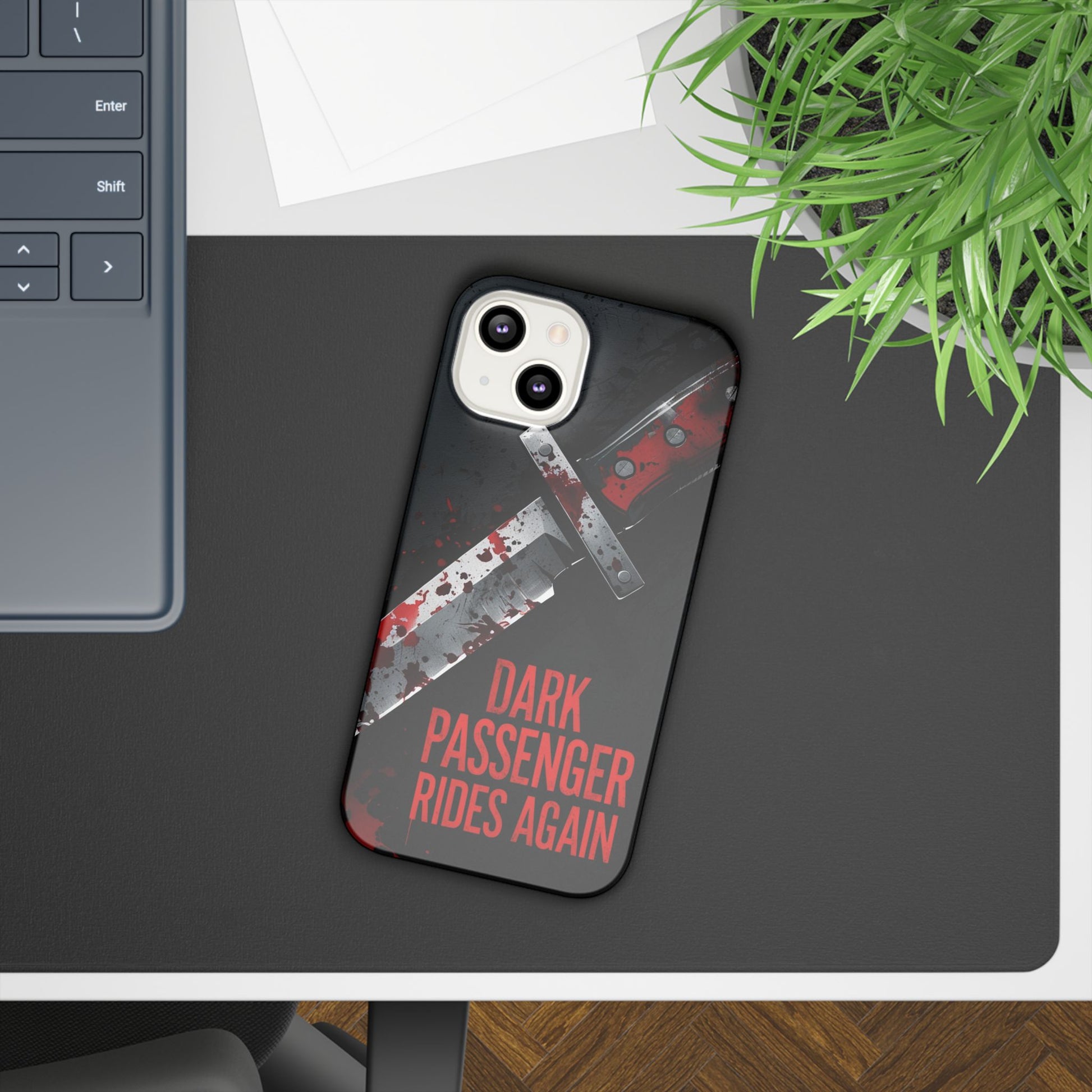 Dark Passenger Rides Again | Killer Instinct Blood Splatter Phone Case