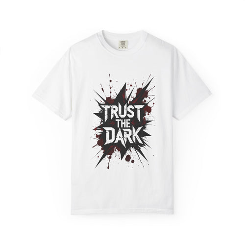 "Trust The Dark Graphic T-Shirt – Blood Splatter, Streetwear, Thriller Inspired