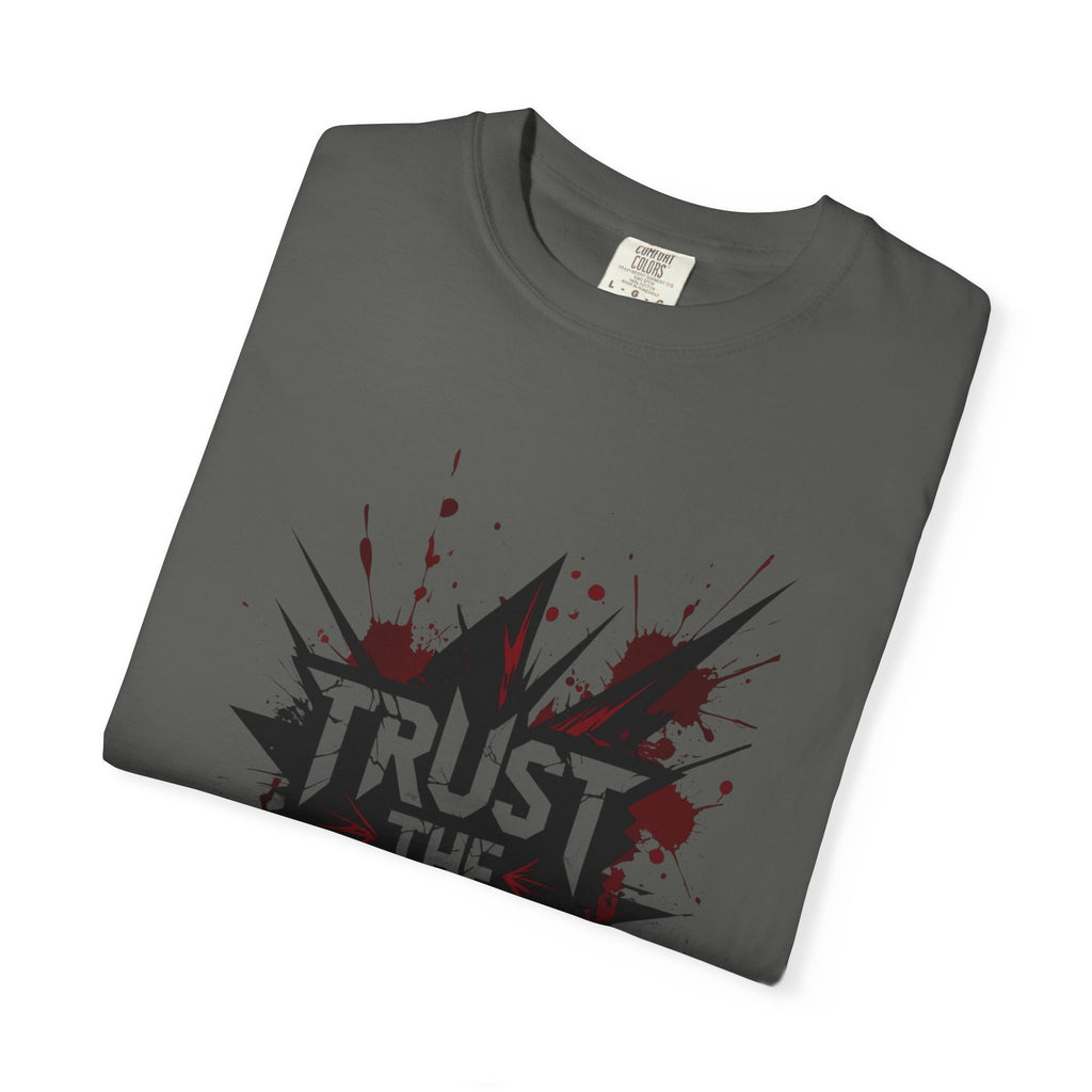 "Trust The Dark Graphic T-Shirt – Blood Splatter, Streetwear, Thriller Inspired