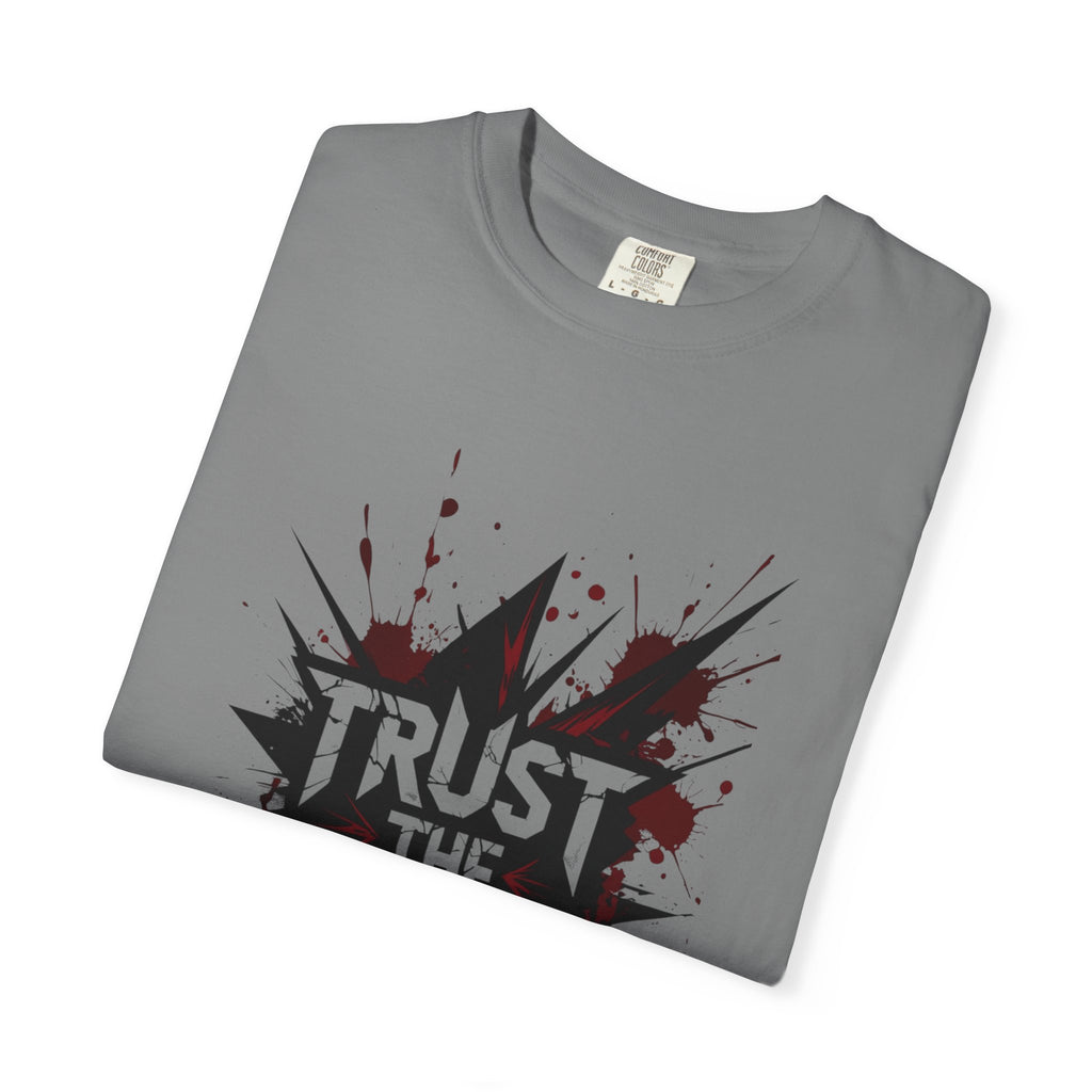 "Trust The Dark Graphic T-Shirt – Blood Splatter, Streetwear, Thriller Inspired