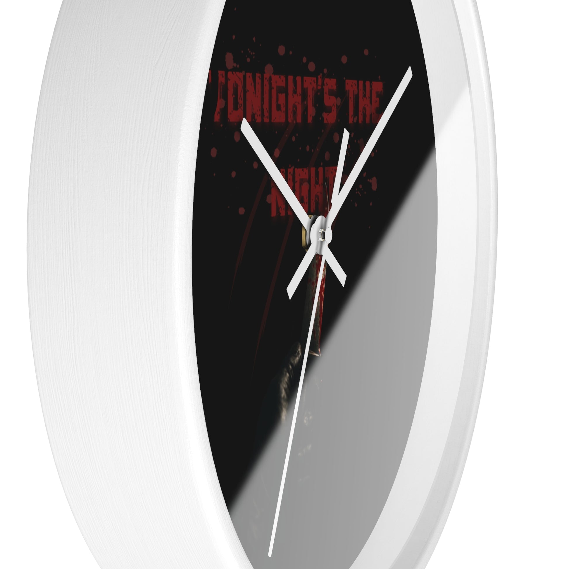 Tonight's The Night | Dark Aesthetic Blood Splatter Wall Clock