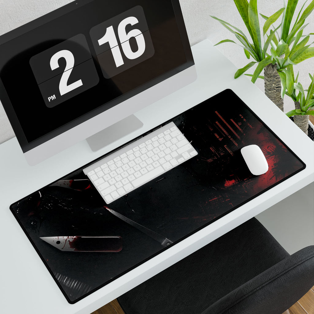 Blood Splatter Mouse Pad – Forensic Crime Scene Edition | Dark Thriller Desk Mat