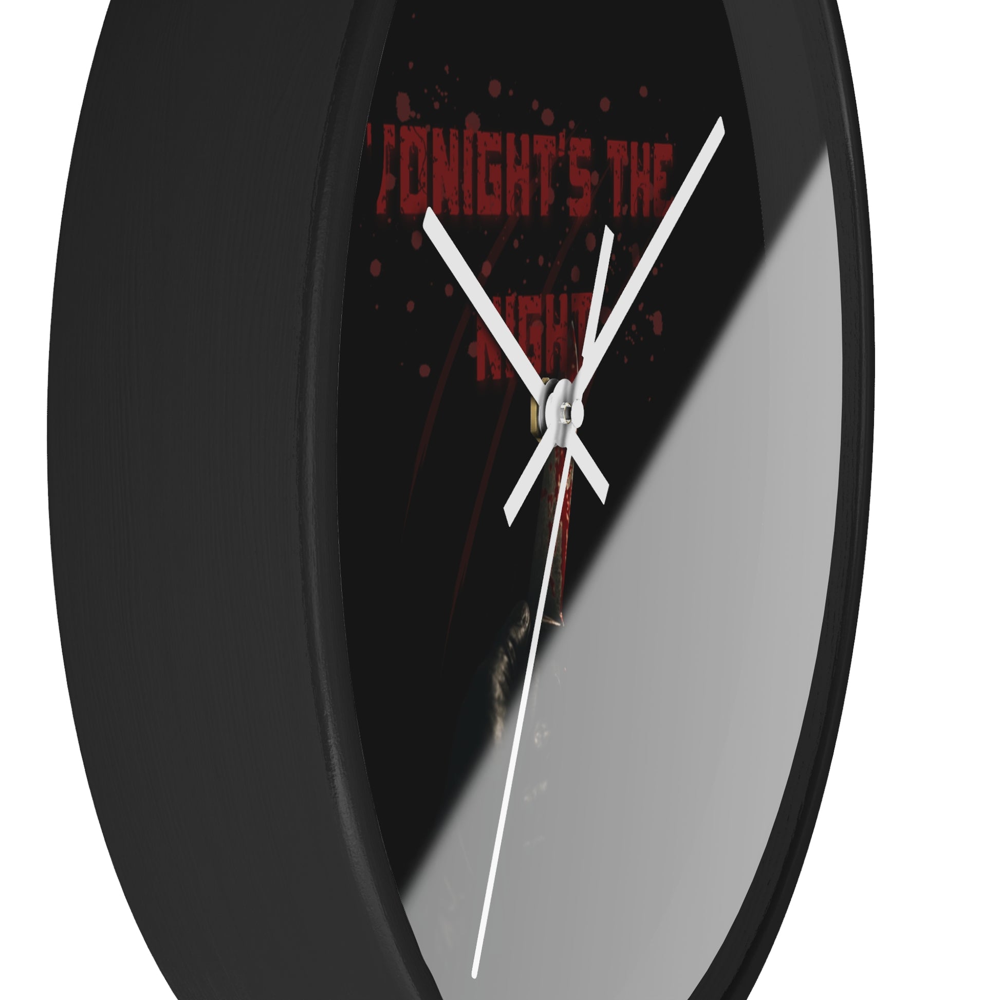 Tonight's The Night | Dark Aesthetic Blood Splatter Wall Clock