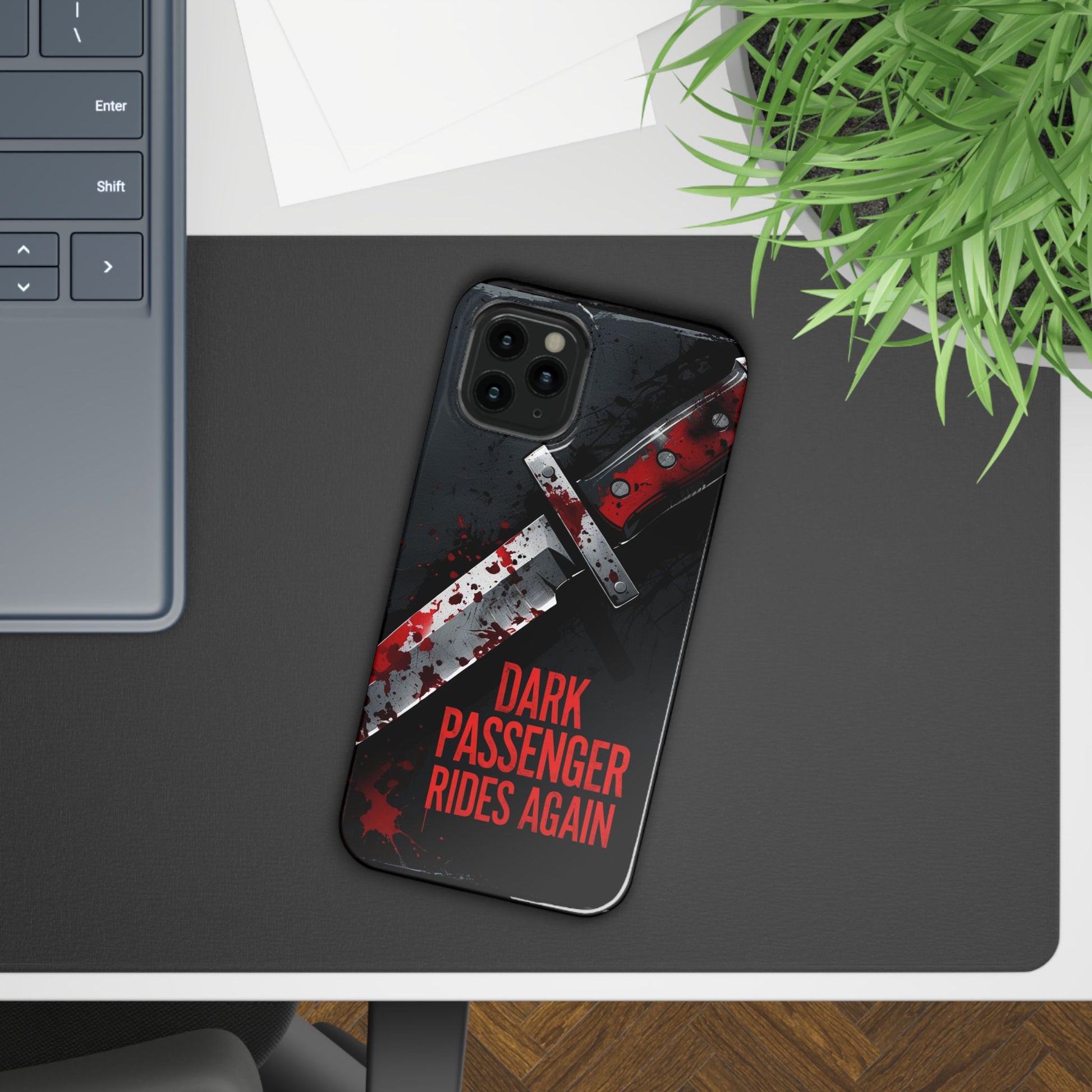 Dark Passenger Rides Again | Killer Instinct Blood Splatter Phone Case