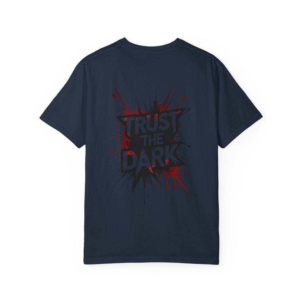 "Trust The Dark Graphic T-Shirt – Blood Splatter, Streetwear, Thriller Inspired