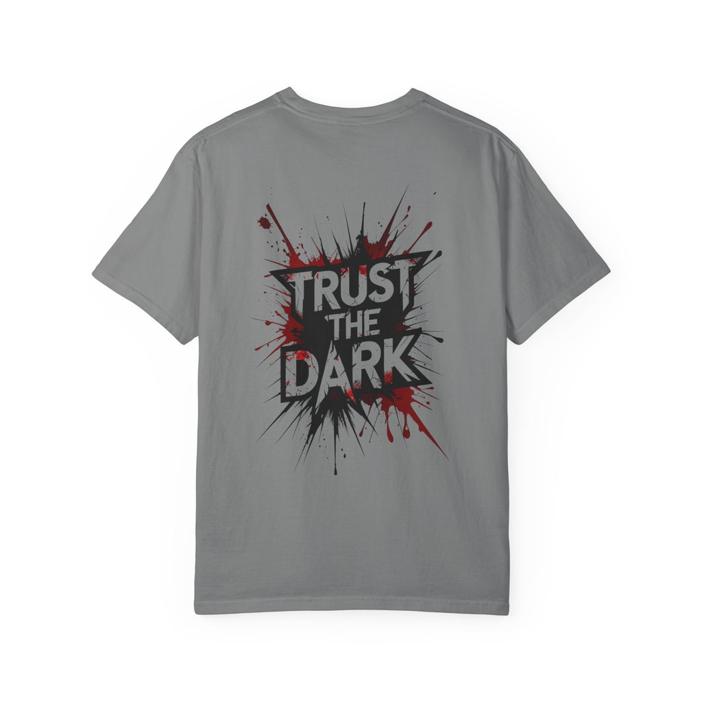 "Trust The Dark Graphic T-Shirt – Blood Splatter, Streetwear, Thriller Inspired