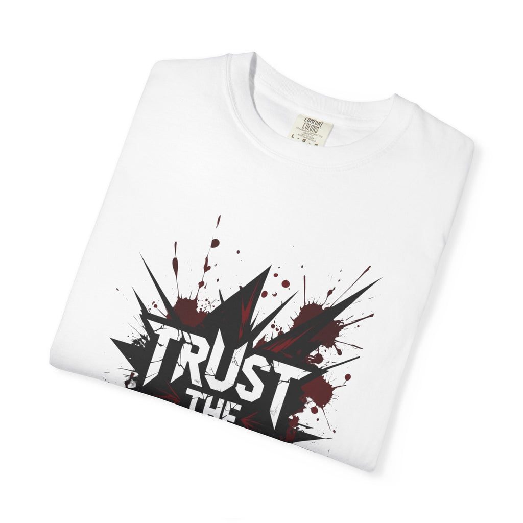 "Trust The Dark Graphic T-Shirt – Blood Splatter, Streetwear, Thriller Inspired