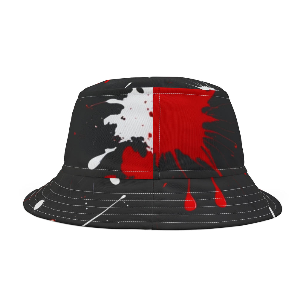 Bucket Hat - Bold Blood Splatters Crime Theme