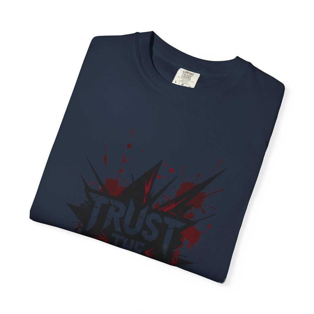 "Trust The Dark Graphic T-Shirt – Blood Splatter, Streetwear, Thriller Inspired