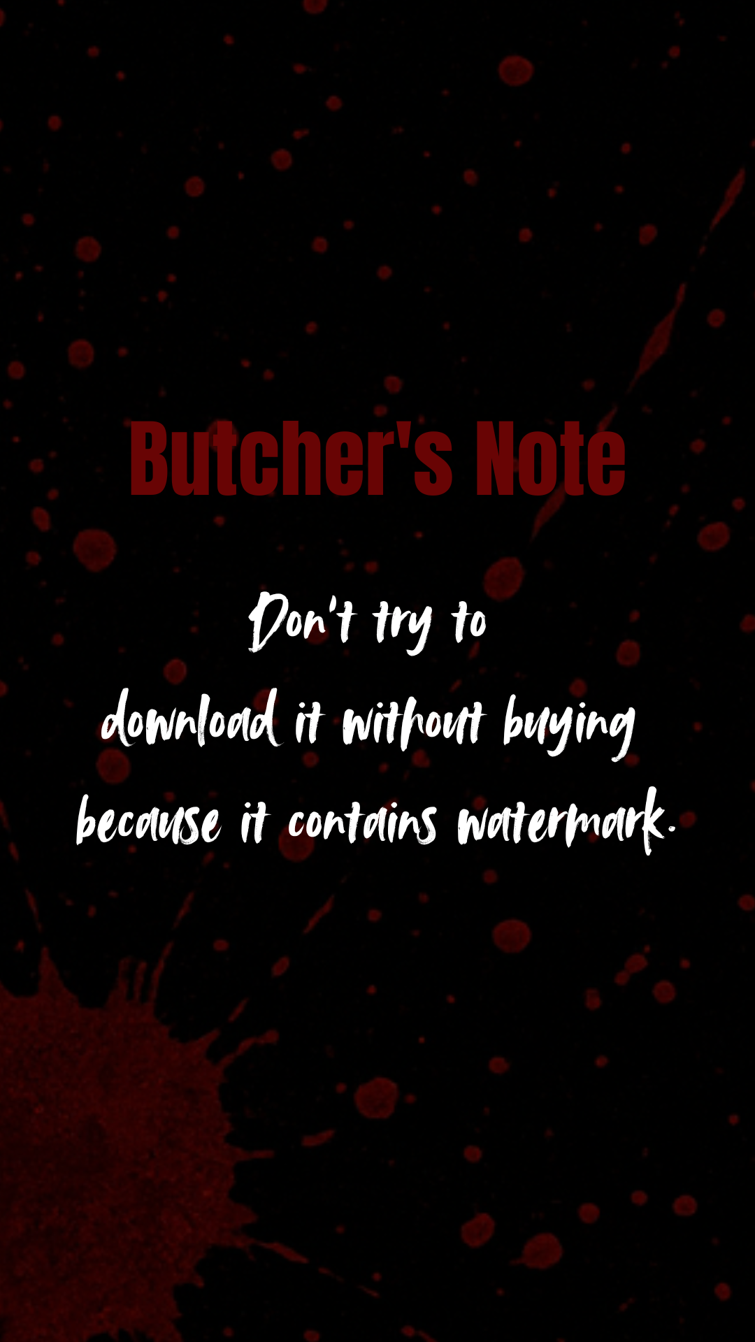 Dark Blood Slide | Dexter Inspired Mobile Wallpaper